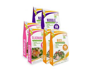 Shirataki Asia Probierpaket: 2 x Glasnudeln-Style 250g, 2 x Rice-Style 250g, 2 x Noodle-Style 250g